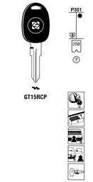 Toon details voor Silca Autosleutel plastic kop staal GT15RCP Afbeelding van Silca Autosleutel plastic kop staal GT15RCP