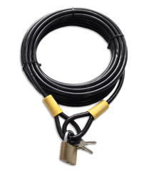 Toon details voor Lynx kabelslot 10 meter met hangslot Afbeelding van Lynx kabelslot 10 meter met hangslot