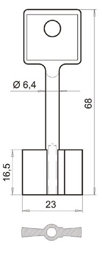 Toon details voor Burgwachter dubbelbaardsleutel 51 (70mm) Afbeelding van Burgwachter dubbelbaardsleutel 51 (70mm)