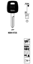 Toon details voor Silca Transpondersleutel brass NSN14T25 Afbeelding van Silca Transpondersleutel brass NSN14T25