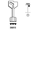 Toon details voor Silca Klaviersleutel brass 5AU13 Afbeelding van Silca Klaviersleutel brass 5AU13