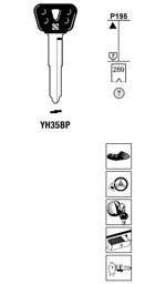 Toon details voor Silca Autosleutel plastic kop staal YH35BP Afbeelding van Silca Autosleutel plastic kop staal YH35BP