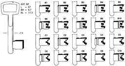 Toon details voor Klaviersleutel Litto art. 57C-5 Afbeelding van Klaviersleutel Litto art. 57C-5