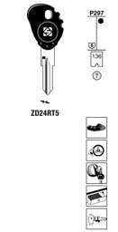 Toon details voor Silca Transpondersleutel brass ZD24RT5 Afbeelding van Silca Transpondersleutel brass ZD24RT5