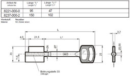 Toon details voor Cawi 8221-000-0 Neu-Silber 95mm Afbeelding van Cawi 8221-000-0 Neu-Silber 95mm