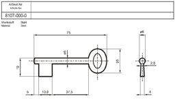 Toon details voor Cawi 8107-000-0 Stahl 75mm Afbeelding van Cawi 8107-000-0 Stahl 75mm
