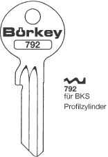 Toon details voor Borkey 792 Cilindersleutel voor BKS Afbeelding van Borkey 792 Cilindersleutel voor BKS