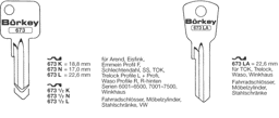 Toon details voor Borkey 673L A000 Cilindersleutel voor WASO, TRELOCK Afbeelding van Borkey 673L A000 Cilindersleutel voor WASO, TRELOCK