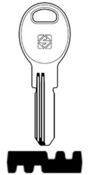 Toon details voor Silca Boringsleutel brass DF5R Afbeelding van Silca Boringsleutel brass DF5R