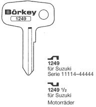 Toon details voor Borkey 1249½ Cilindersleutel voor SUZUKI Afbeelding van Borkey 1249½ Cilindersleutel voor SUZUKI