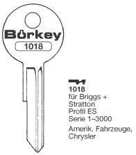 Toon details voor Borkey 1018 Cilindersleutel voor CHRYSLER Afbeelding van Borkey 1018 Cilindersleutel voor CHRYSLER