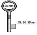 Toon details voor Spaarpotsleutel 38D-25 Afbeelding van Spaarpotsleutel 38D-25