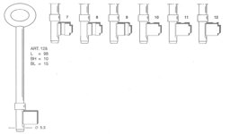 Toon details voor Caravansleutel Art. 128 /B12 Afbeelding van Caravansleutel Art. 128 /B12
