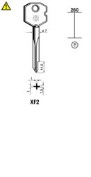 Toon details voor Silca Stersleutel ijzer XF2 Afbeelding van Silca Stersleutel ijzer XF2