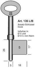 Toon details voor Borstsleutel Art. 136L/B 5mm Afbeelding van Borstsleutel Art. 136L/B 5mm