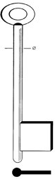 Toon details voor Tilney klaviersleutel dop 110mm art. 54-6 (4.9mm) Afbeelding van Tilney klaviersleutel dop 110mm art. 54-6 (4.9mm)