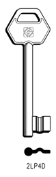 Toon details voor Silca Klaviersleutel brass 2LP4D Afbeelding van Silca Klaviersleutel brass 2LP4D