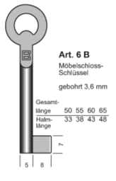 Toon details voor Meubelsleutel 6B blind 5x50mm hoefring Afbeelding van Meubelsleutel 6B blind 5x50mm hoefring