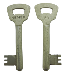 Toon details voor Nemef klaviersleutel  868N /58 Afbeelding van Nemef klaviersleutel  868N /58