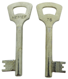 Toon details voor Nemef klaviersleutel  868N /76 Afbeelding van Nemef klaviersleutel  868N /76