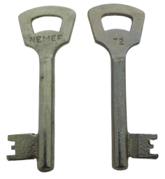 Toon details voor Nemef klaviersleutel  868N /72 Afbeelding van Nemef klaviersleutel  868N /72