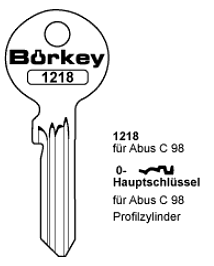 Afbeelding van Borkey 1218 / 0 Cilindersleutel voor ABUS