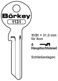 Afbeelding van Borkey 1131 / 0 Cilindersleutel voor ZEIS IKON Z40 - Z68
