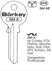 Afbeelding van Borkey 564A E Cilindersleutel voor KFV / E.K.