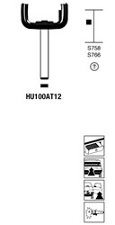 Afbeelding van Silca Transpondersleutel nikkel HU100AT12