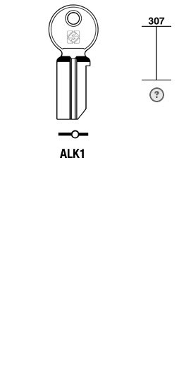 Afbeelding van Silca Cilindersleutel brass ALK1