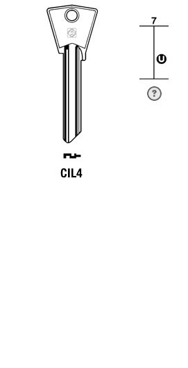 Afbeelding van Silca Cilindersleutel brass CIL4