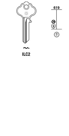 Afbeelding van Silca Cilindersleutel brass ILC2