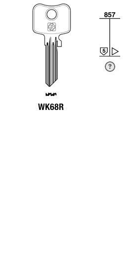 Afbeelding van Silca Cilindersleutel brass WK68R