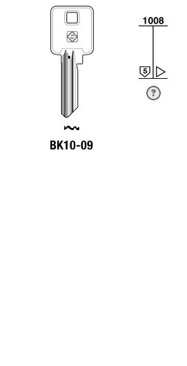 Afbeelding van Silca Cilindersleutel nikkel BK10-09