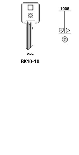 Afbeelding van Silca Cilindersleutel nikkel BK10-10