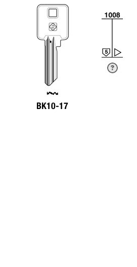 Afbeelding van Silca Cilindersleutel nikkel BK10-17
