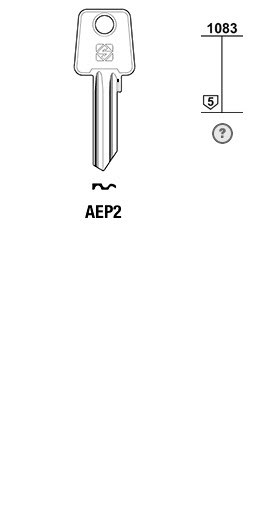 Afbeelding van Silca Cilindersleutel staal AEP2