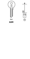 Afbeelding van Silca Cilindersleutel staal ALM1