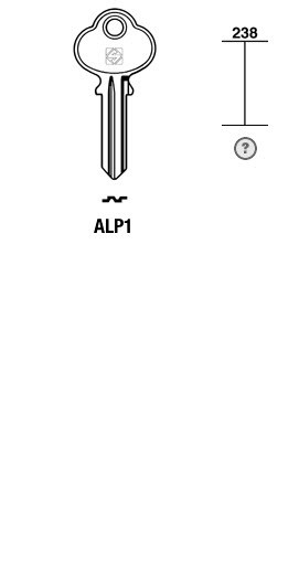 Afbeelding van Silca Cilindersleutel staal ALP1