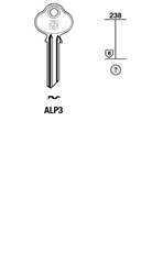 Afbeelding van Silca Cilindersleutel staal ALP3