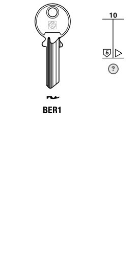 Afbeelding van Silca Cilindersleutel staal BER1