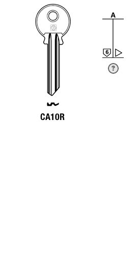 Afbeelding van Silca Cilindersleutel staal CA10R