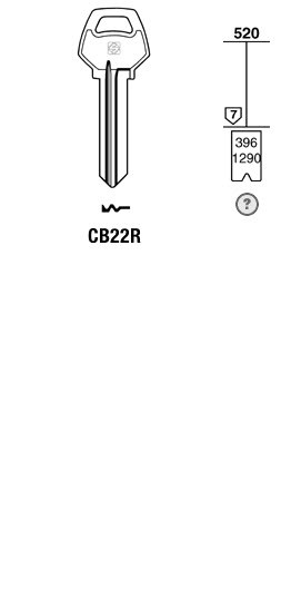 Afbeelding van Silca Cilindersleutel staal CB22R