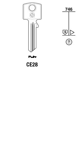 Afbeelding van Silca Cilindersleutel staal CE28