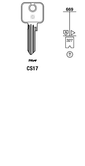 Afbeelding van Silca Cilindersleutel staal CS17