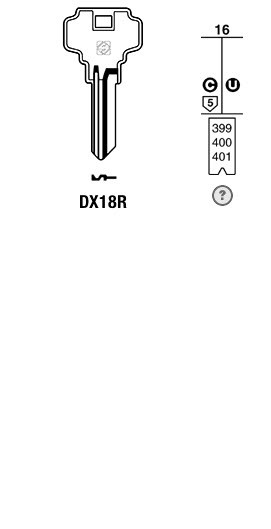 Afbeelding van Silca Cilindersleutel staal DX18R