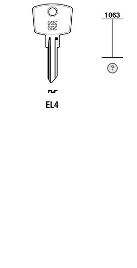 Afbeelding van Silca Cilindersleutel staal EL4