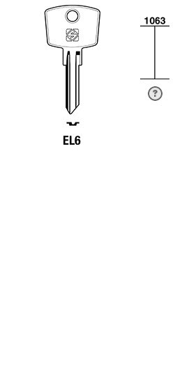 Afbeelding van Silca Cilindersleutel staal EL6