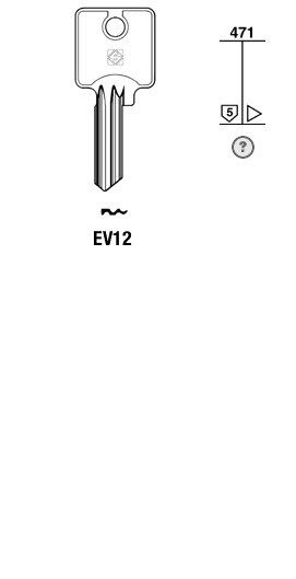 Afbeelding van Silca Cilindersleutel staal EV12