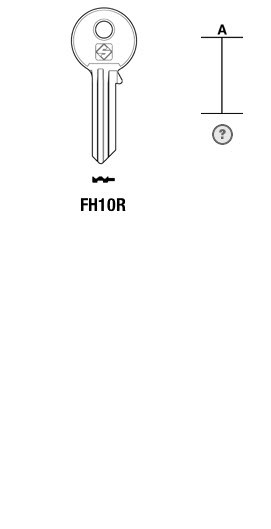Afbeelding van Silca Cilindersleutel staal FH10R